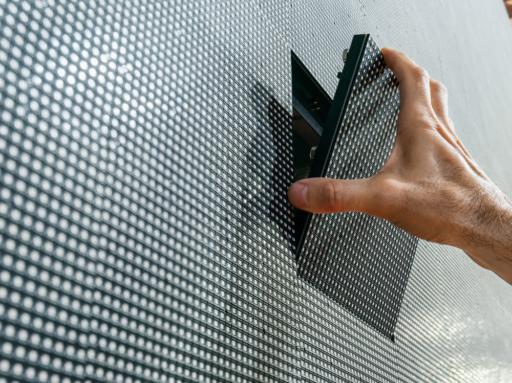 LED wall installation